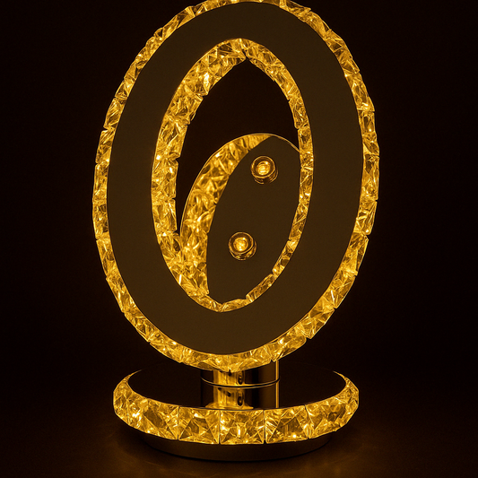 Aplique pared cristal LED tres tonos ovalado 208