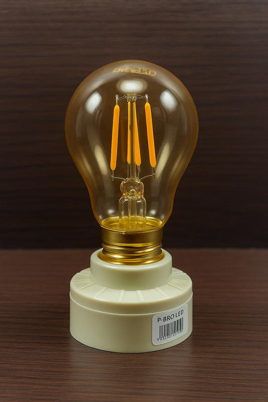 Bombillo G45 Pin Pon Vintage 2W Luz Amarilla E27