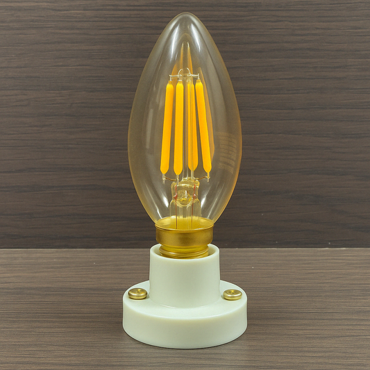 Bombillo Vela Vintage 4W Luz Amarilla E14