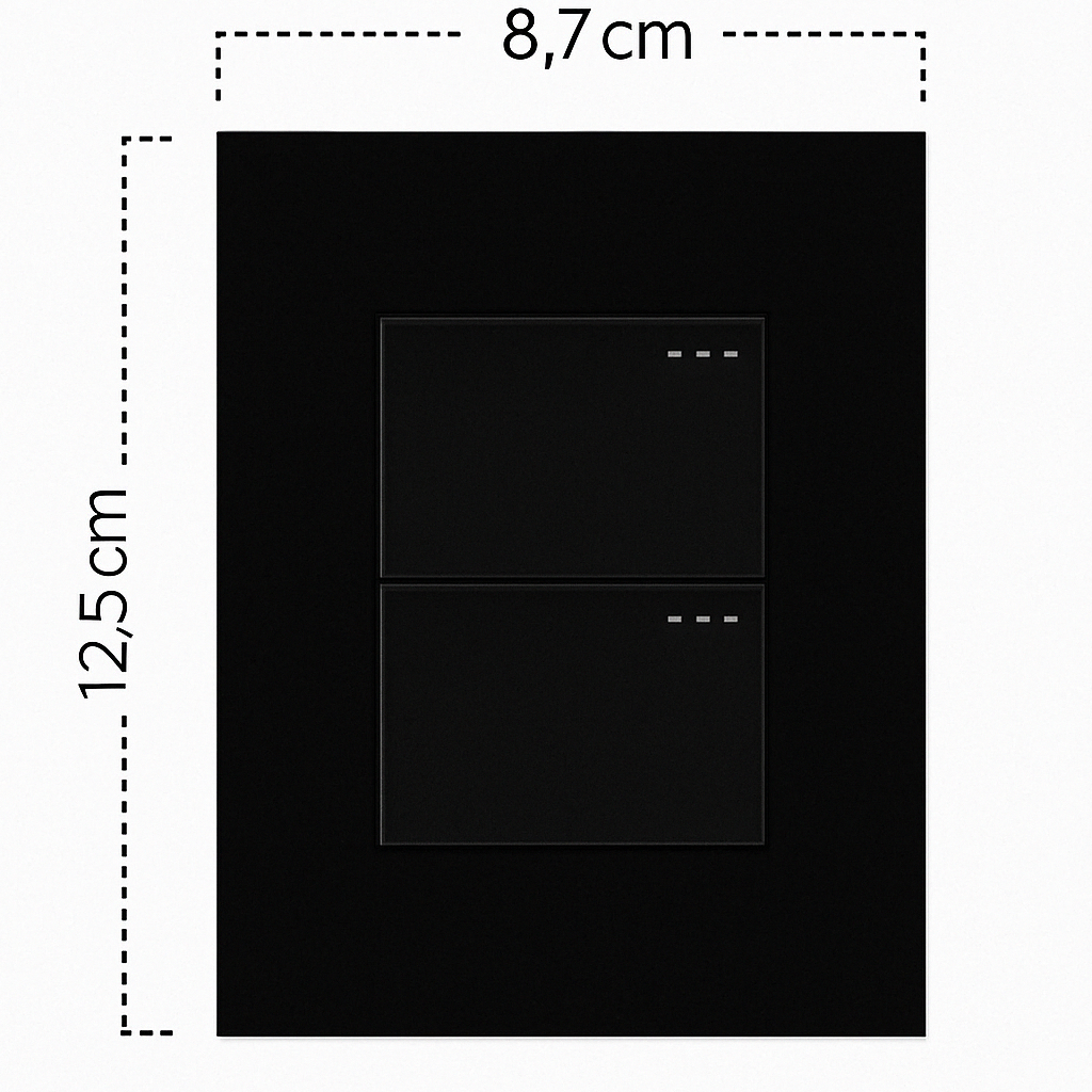 Interruptor Doble Black Luxury