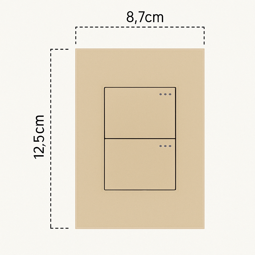 Interruptor Doble Golden Luxury