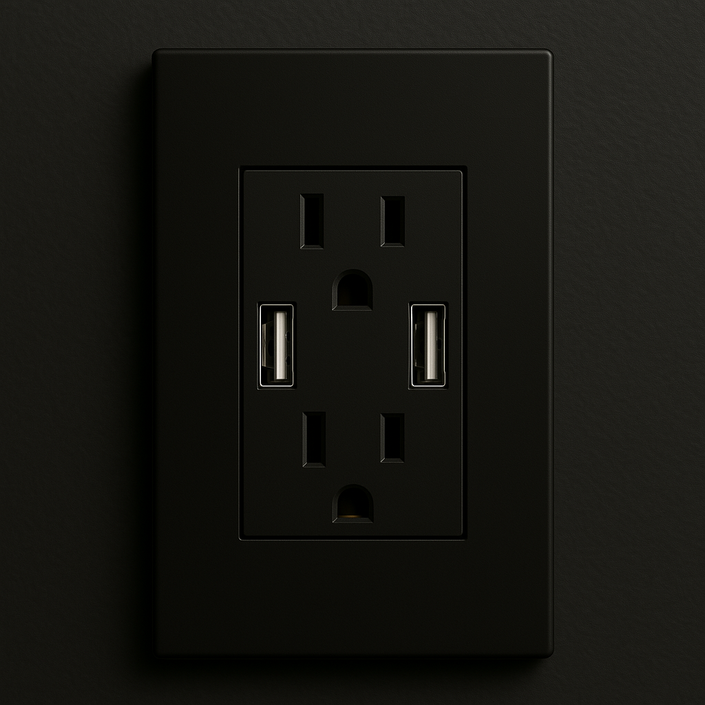 Toma Doble + USB Back Luxury