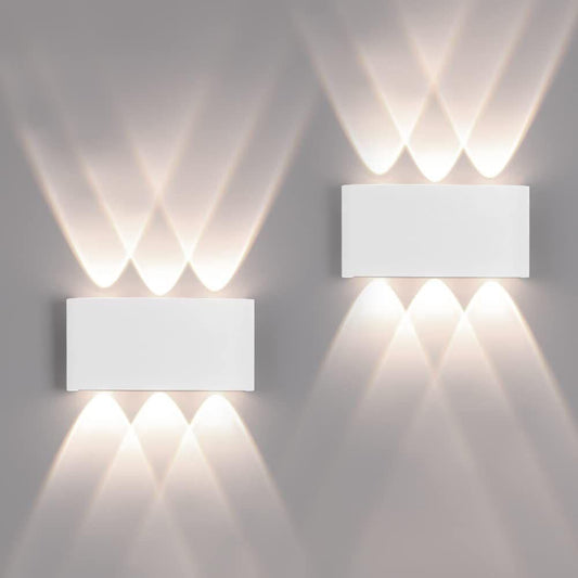 Aplique exterior 6w luz cálida negro y blanco