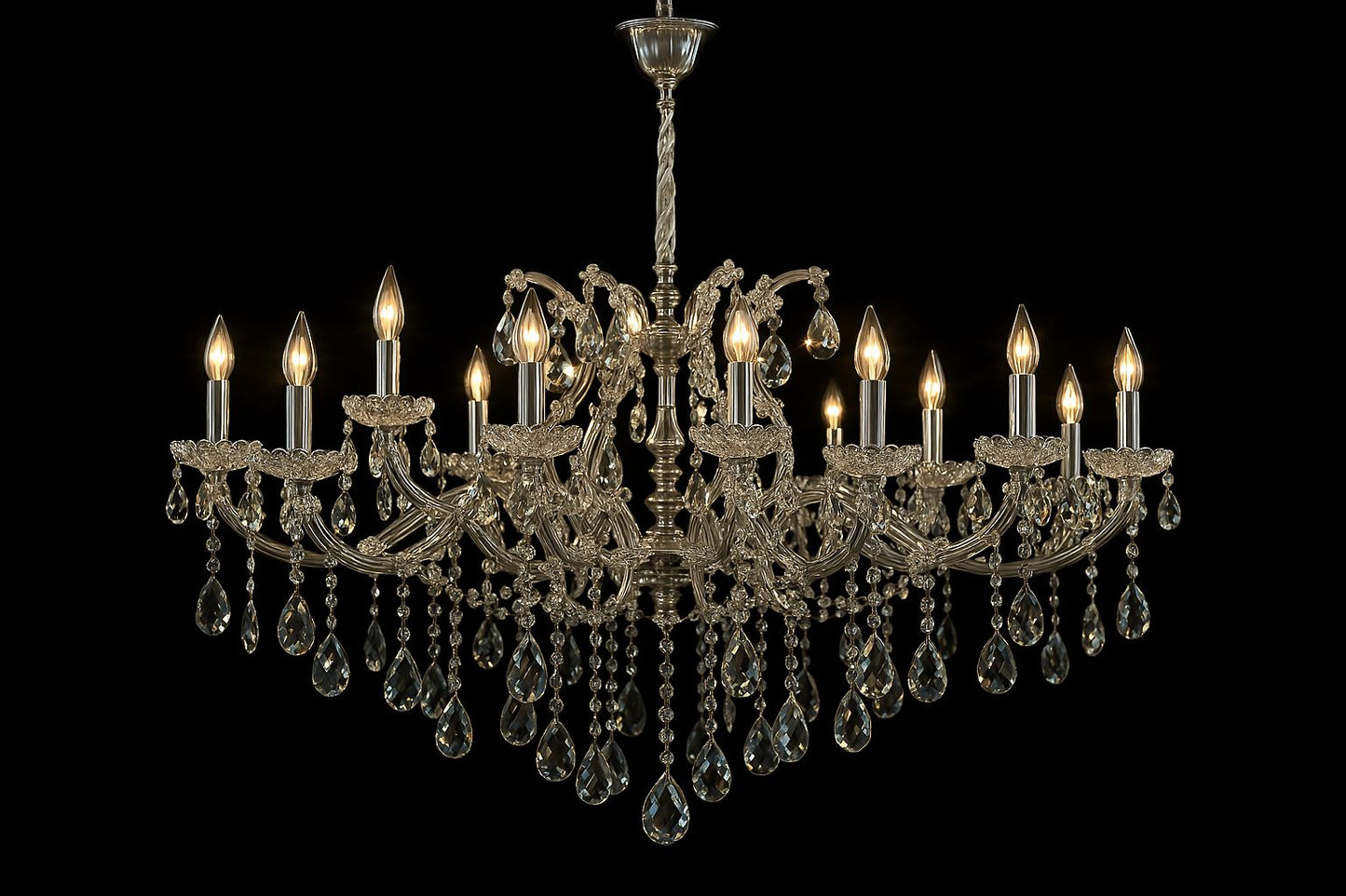 Lámpara Chandelier Humo 25 Luces