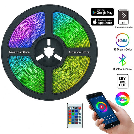 Cinta LED WiFi RGB + Blanco + Cálido – 5 mts