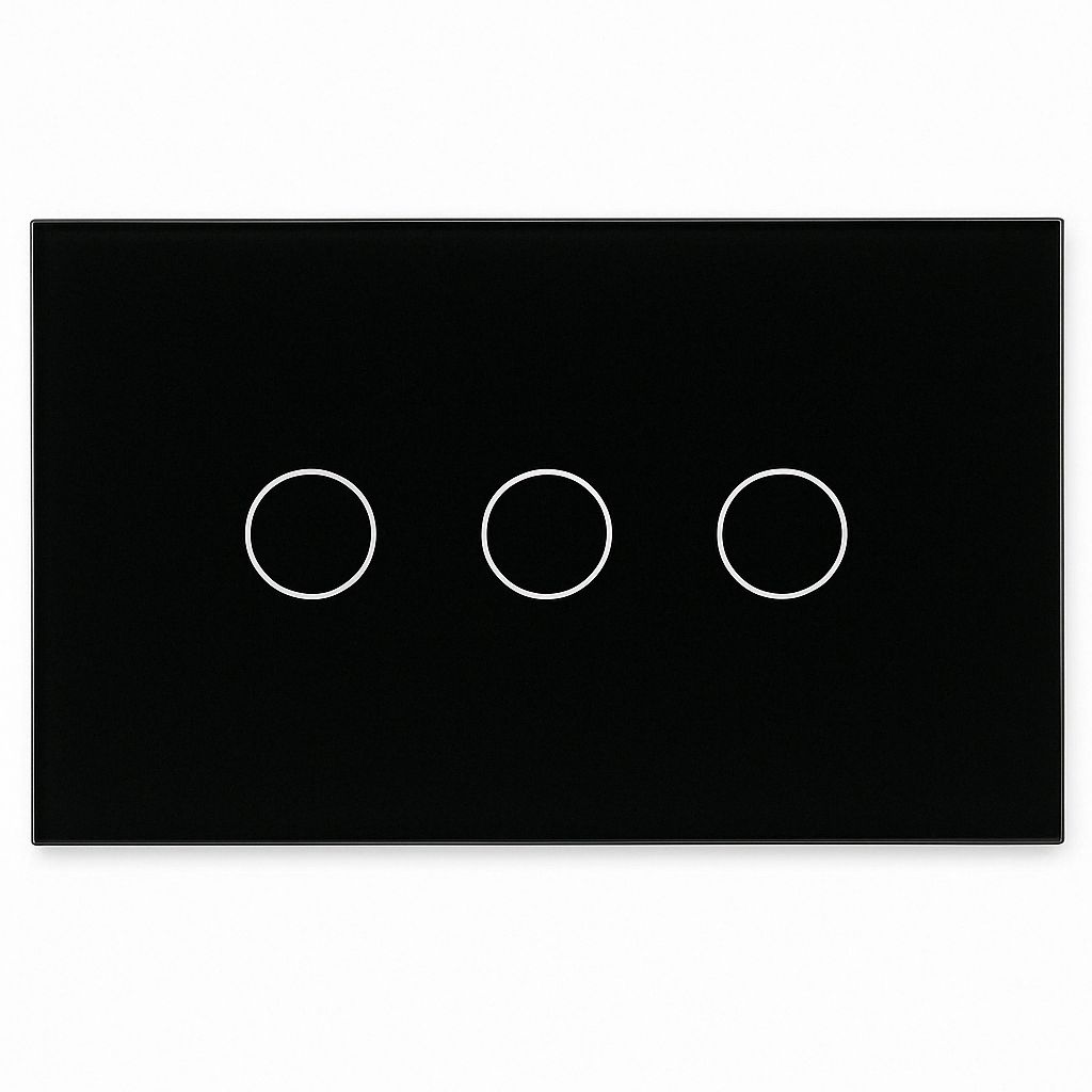 Interruptor Triple Smart WiFi negro