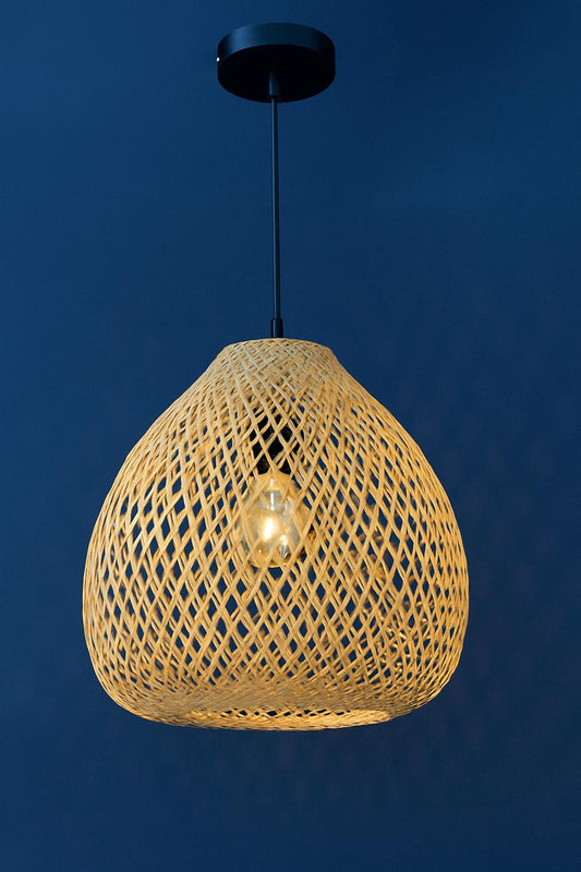 Lámpara colgante estilo canasta