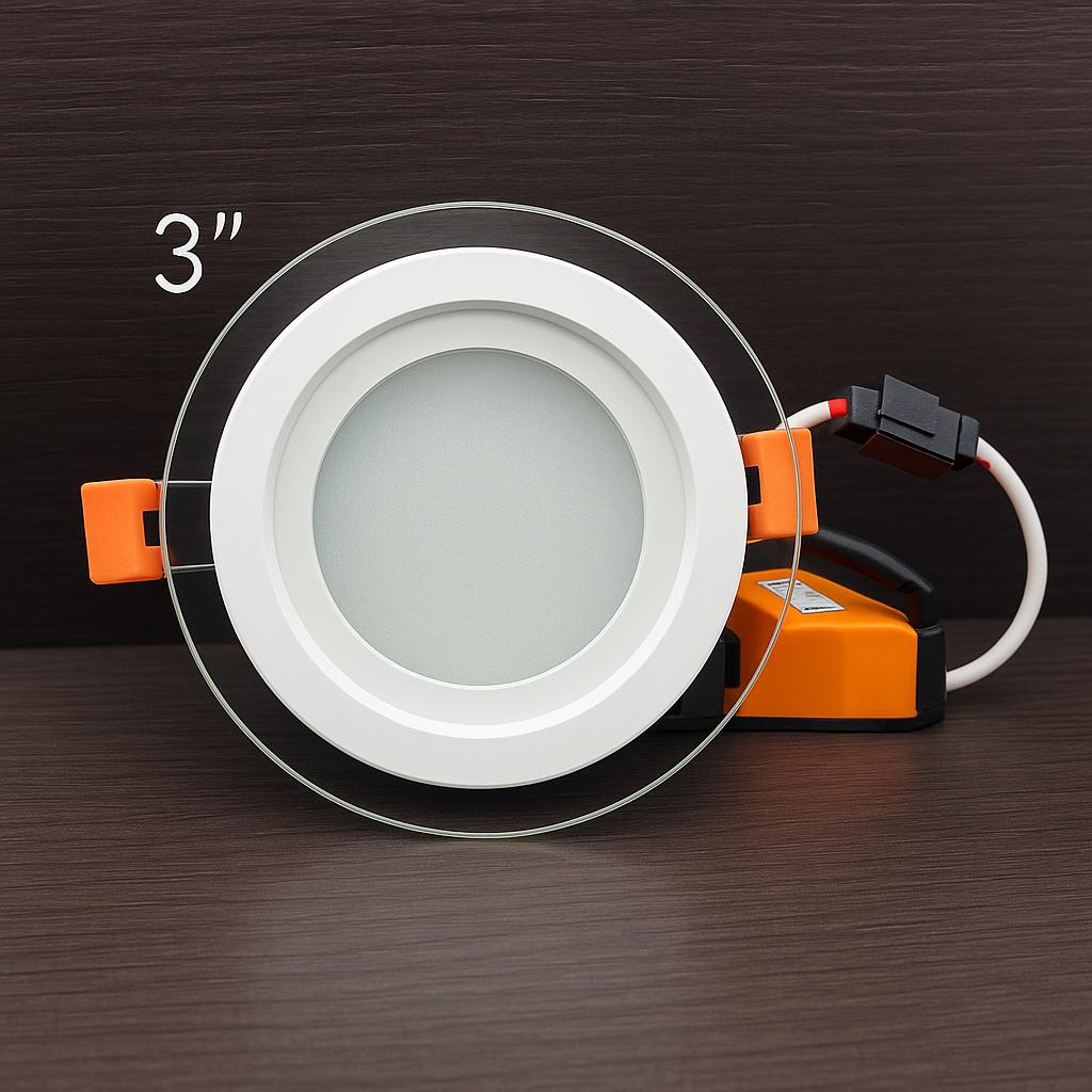 Bala LED 6W – Borde de Vidrio – Luz Tricolor