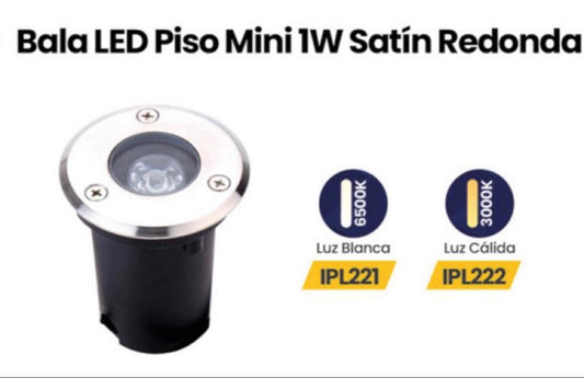 Bala Piso LED 1W – Luz Blanca o Cálida