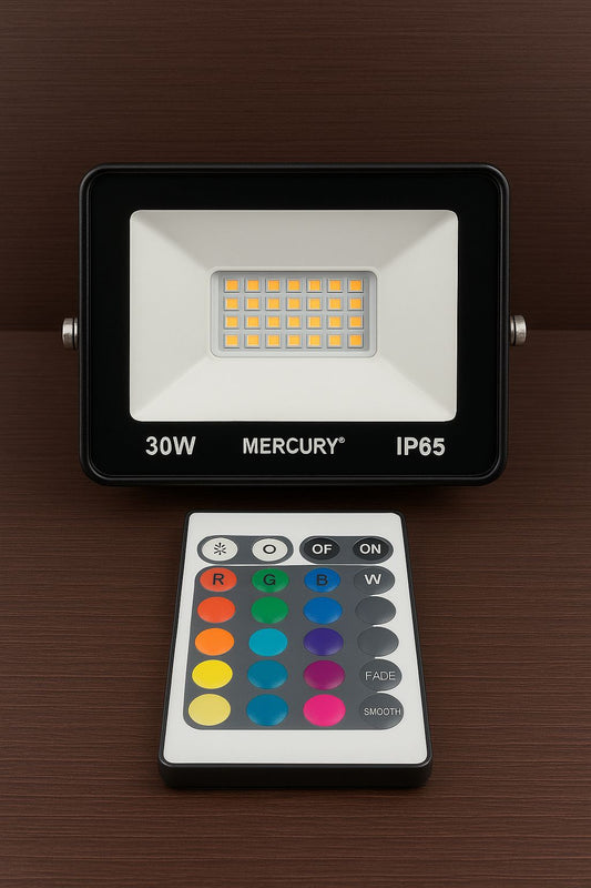 Reflector LED 30W RGB con Control Remoto