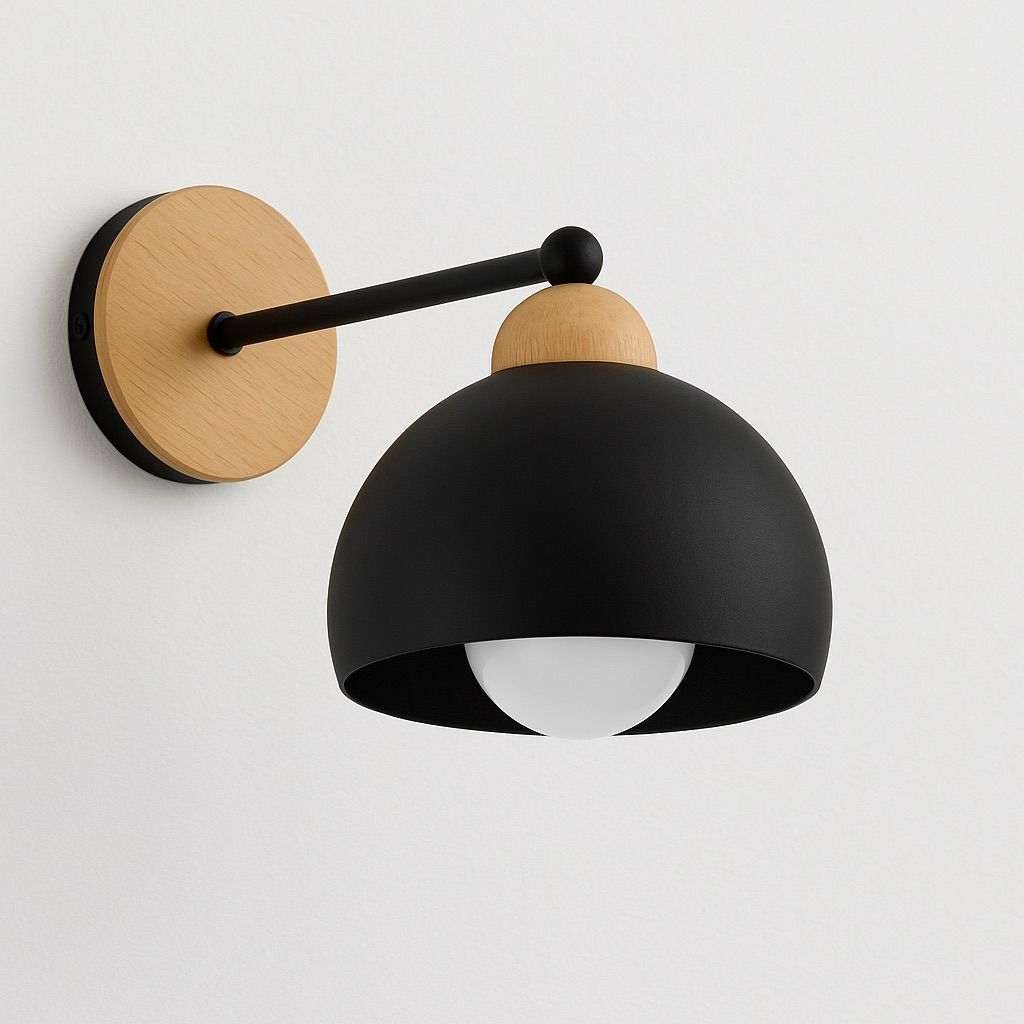 Aplique de Pared 1 Luz Negro