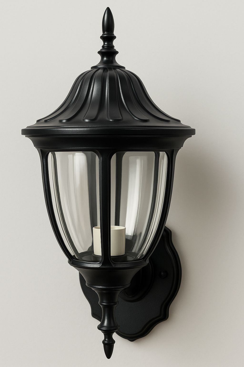Farol de Pared Negro de 33 cm