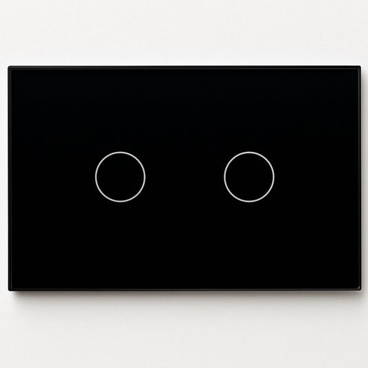 Interruptor doble Smart-WIFI negro
