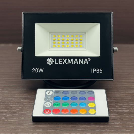 Reflector LED 20W RGB con Control Remoto