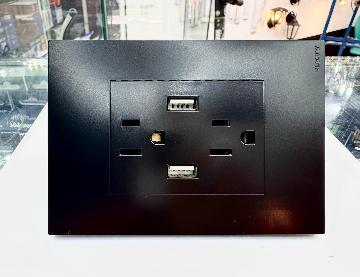 Toma Doble + USB Back Luxury