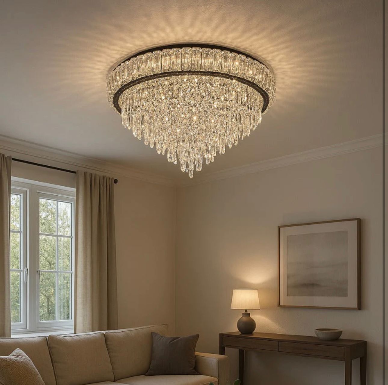 Lámpara Decorativa de Cristal – 3 Tonos