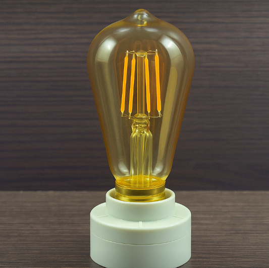 Bombillo Pera Vintage 4W Luz Amarilla E27