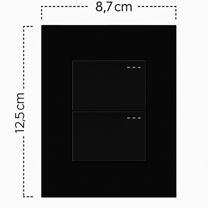 Interruptor Doble Black Luxury