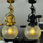 Lámpara colgante 1 luz negra y dorada - Ref. 9435