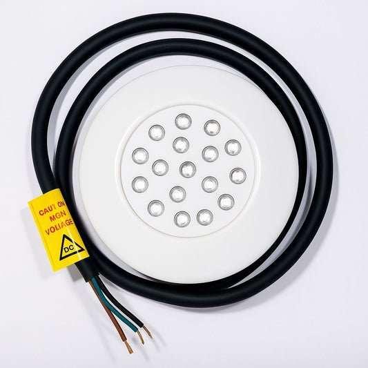 Bala LED Piscina 7W – RGB con Control y Fuente Incluida