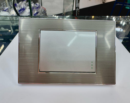 Interruptor Sencillo Premium Stainless | Color Acero