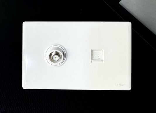Toma Coaxial + Teléfono Premium Diamant