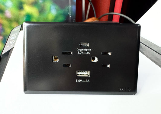 Toma Doble + USB + Tipo C Premium Urbano