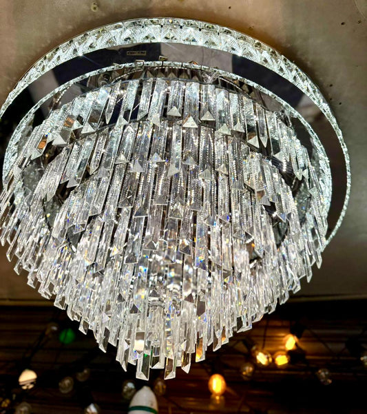 &nbsp;Lámpara Decorativa de Cristal – 3 Tonos