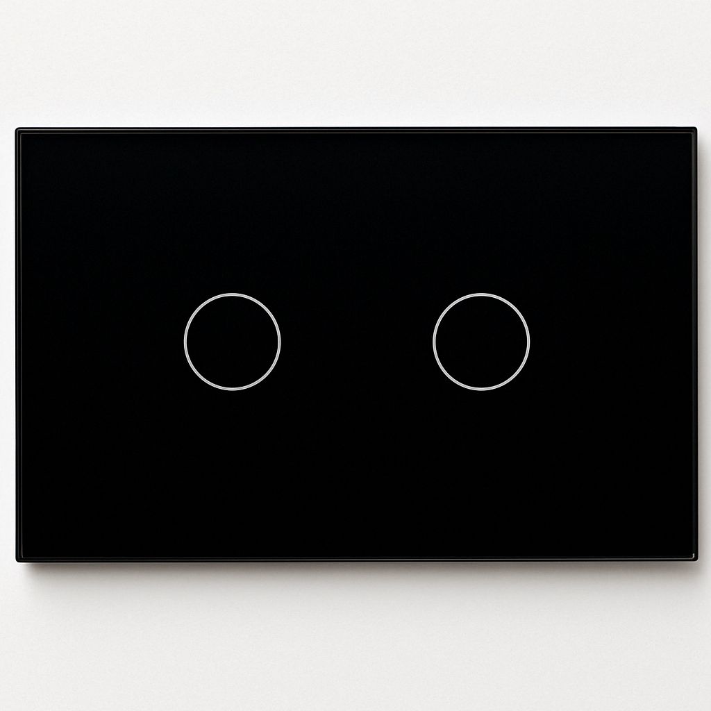 Interruptor doble Smart-WIFI negro