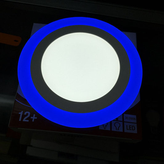 "PANEL LED BLANCO/CÁLIDO/AZUL 12+3 SOBREPONER