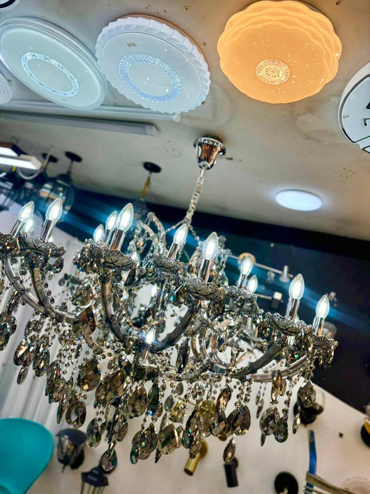Lámpara Chandelier Humo 25 Luces
